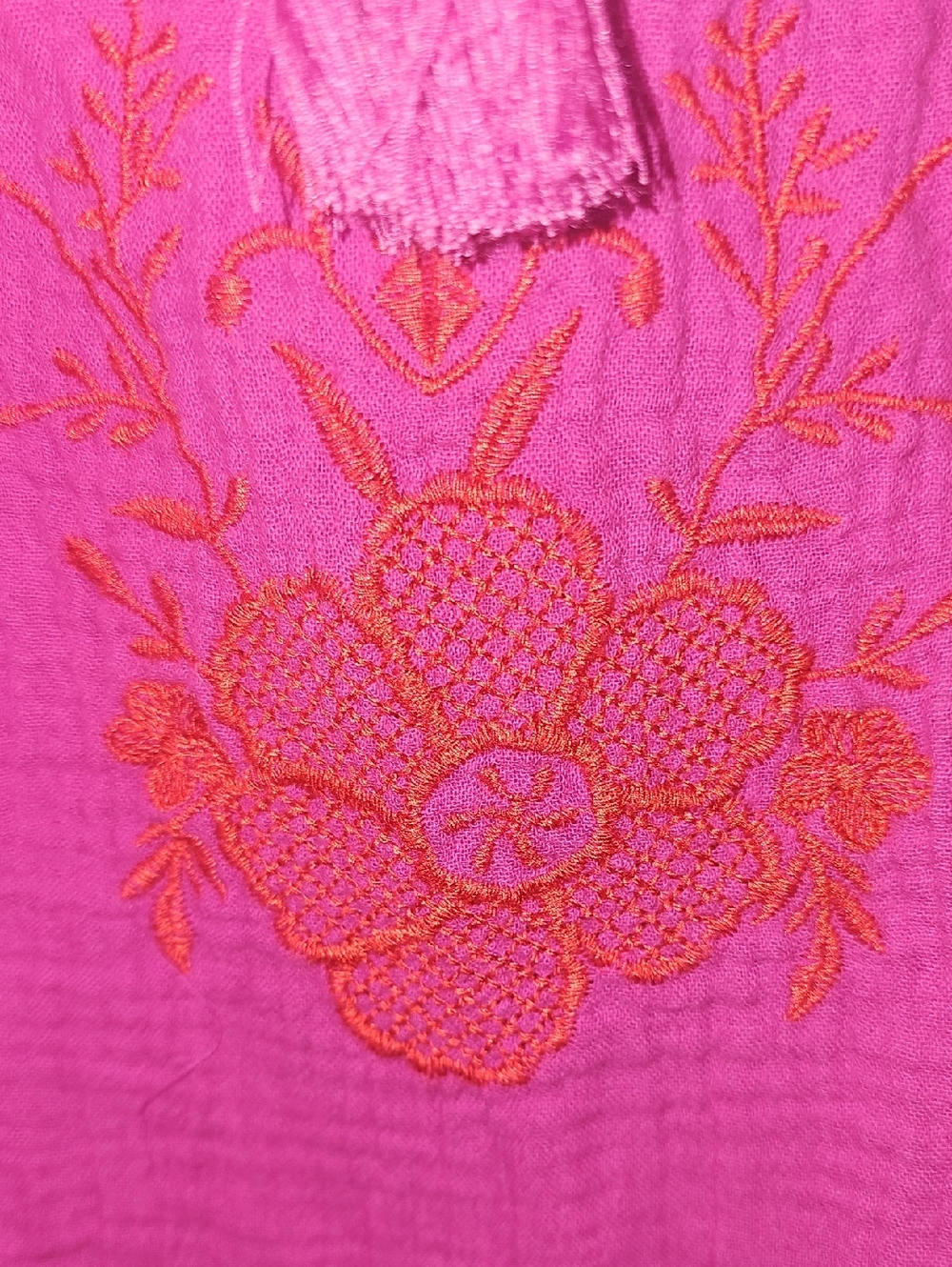 Style & Co, Pink Embroidered Peasant Blouse Size 3X - Picture 5 of 9